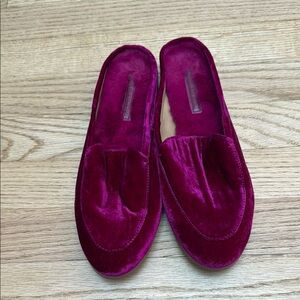 Velvet Slip-On Loafers with Faux Fur - Banana Republic
